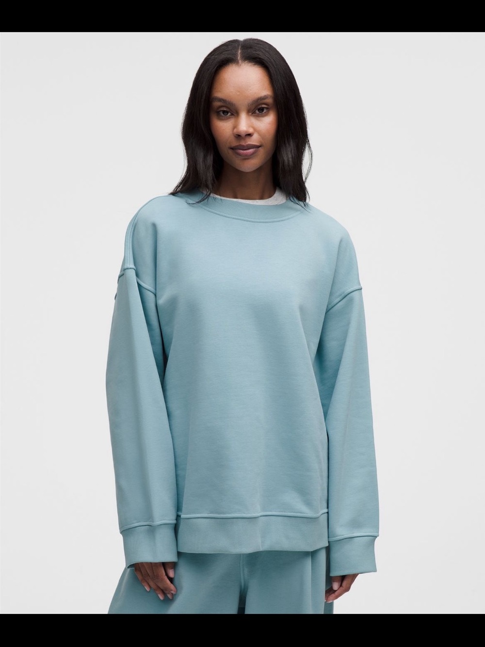 Lululemon French Terry Oversized Crew in Seafoam